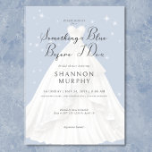 Moderne trouwjurk Iets Blauw Sparkle Douche Vellum Uitnodigingen