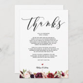 Moderne trouwkaart bedankt v1 kaart (Voorkant / Achterkant)