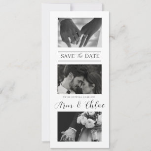 Moderne Trouwkaart Save The Date Fotocollage