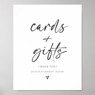 Moderne Trouwkaarten & Cadeaus Bord Minimalistisch Poster