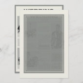 Moderne Trouwkrant Kaart (Voorkant / Achterkant)