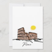Moderne Trouwlocatie Rome Italië Colosseum Kaart (Achterkant)