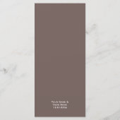 Moderne Trouwmenu met Boomstam Menu (Achterkant)