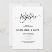 Moderne trouwontvangstkaart v1 kaart (Voorkant)