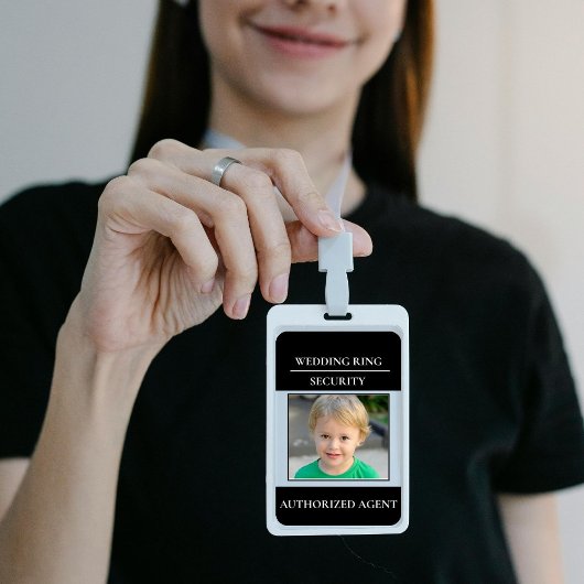 Moderne trouwring beveiliging - ring drager badge