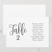 Moderne trouwzaalstoelenplattegrond. Tafelplan in Kaart (Voorkant / Achterkant)