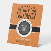 Moderne Trunk of Trakteer Halloween Business Dank Reclamebord Met Voetstuk (Voorkant)