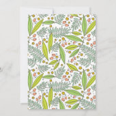 Moderne tuin eenvoudige bruiloft uitnodiging (Achterkant)