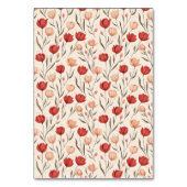 Moderne Tulp Bloem Boho Bruiloft Tafel Nummer Kaart (Achterkant)