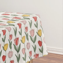 Moderne Tulp Bloemmotief Zachte Botanische Lente