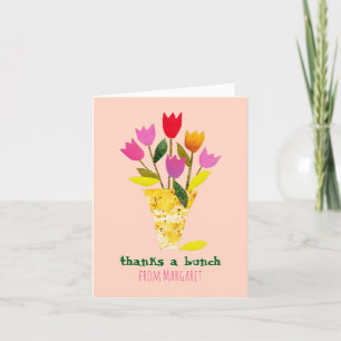 Moderne tulpen uit het midden van de eeuw Schattig Bedankkaart