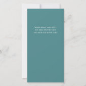 Moderne Turquoise Aquarelle Moss Agate Menu (Dos)