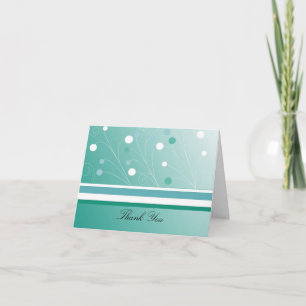 Moderne Turquoise Bedankkaart