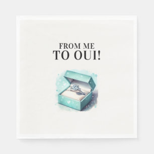 Moderne Turquoise Bruiloft Feestelijke Verlovingsf Servet
