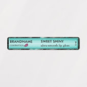 Moderne Turquoise Folie Glitter Agaat Schattigee L Labels (Design 1)