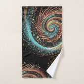 Moderne Turquoise Koper Abstract Badkamer Bad Handdoek (Handdoek)