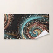 Moderne Turquoise Koper Abstract Badkamer Bad Handdoek (Handdoek)