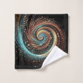 Moderne turquoise koperen Abstracte badkamer Bad Handdoek (Wasdoekje)