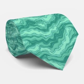 Moderne Turquoise Marmer Wervelend Abstract Patroo Stropdas