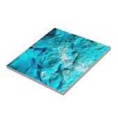 Moderne turquoise marmeren steen tegeltje (Zijkant)