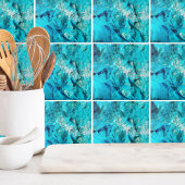 Moderne turquoise marmeren steen tegeltje