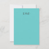 Moderne Turquoise RSVP (Dos)