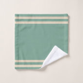 Moderne turquoise Sailor Stripe Towel Set Bad Handdoek (Wasdoekje)