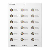 Moderne Turquoise Sampler Quilt Adresetiketten Etiket (Full Sheet)