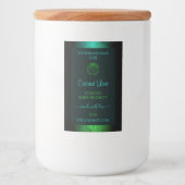 Moderne Turquoise vert marbré Étiquettes de produi (Devant)