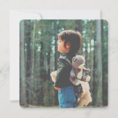 Moderne TWEE 2e Verjaardag Party Boy Meisje Fotoka Kaart (Achterkant)