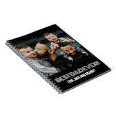 Moderne twee foto collage beste vader ooit notitieboek (Rechterzijde)