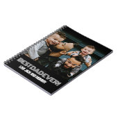 Moderne twee foto collage beste vader ooit notitieboek (Linkerzijde)