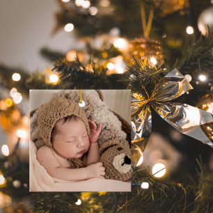 Moderne twee foto U maakt ons leven compleet Keramisch Ornament