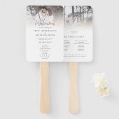 Moderne twee foto's overlay Wedding Programme Handwaaier (Voorkant en achterkant)