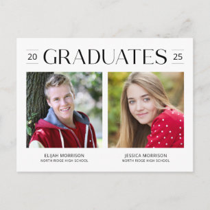 Moderne twee graduates Joint Afstuderen Foto Briefkaart