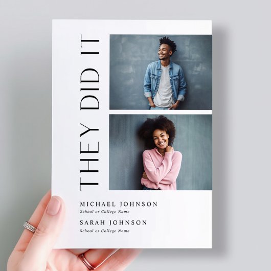 Moderne tweecorridale Graduates Double Graduation  Kaart