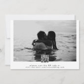 Moderne tweedaagse foto QR CODE Wedding Save The Date (Achterkant)