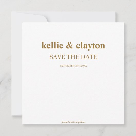 Moderne Type Trouw Save The Date (Voorkant)