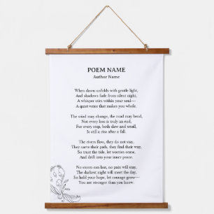 Moderne typemachine aangepaste gedicht gepersonali hangend wandkleed