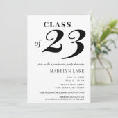 Moderne Typografie 2023 Afstuderen Uitnodiging (Staand voorkant)