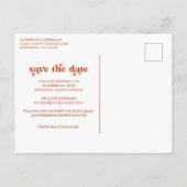 Moderne Typografie 3 Foto Save the Date Aankondigingskaart (Achterkant)