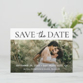 Moderne Typografie Aangepaste QR CODE Foto Bruilof Save The Date (Staand voorkant)