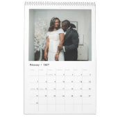 Moderne typografie Aangepaste trouwfoto van pasget Kalender (Feb 2027)