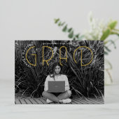 Moderne Typografie Aankondiging Afstuderen foto's (Staand Voorkant)