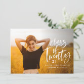 moderne typografie afstudeer aankondiging (Staand voorkant)