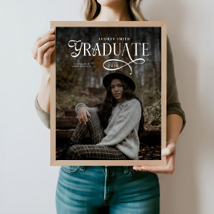 Moderne typografie Afstudeerfoto Afstuderen Poster