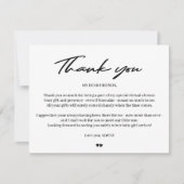 Moderne typografie baby virtuele douche bedankt (Voorkant)