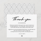 Moderne typografie baby virtuele douche bedankt (Voorkant / Achterkant)