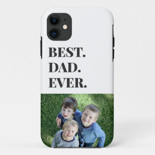 Moderne typografie Beste vader ooit Kinder foto iPhone 11 Hoesje