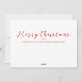 Moderne Typografie Betekenis van Kerstmis Feestdagenkaart (Achterkant)